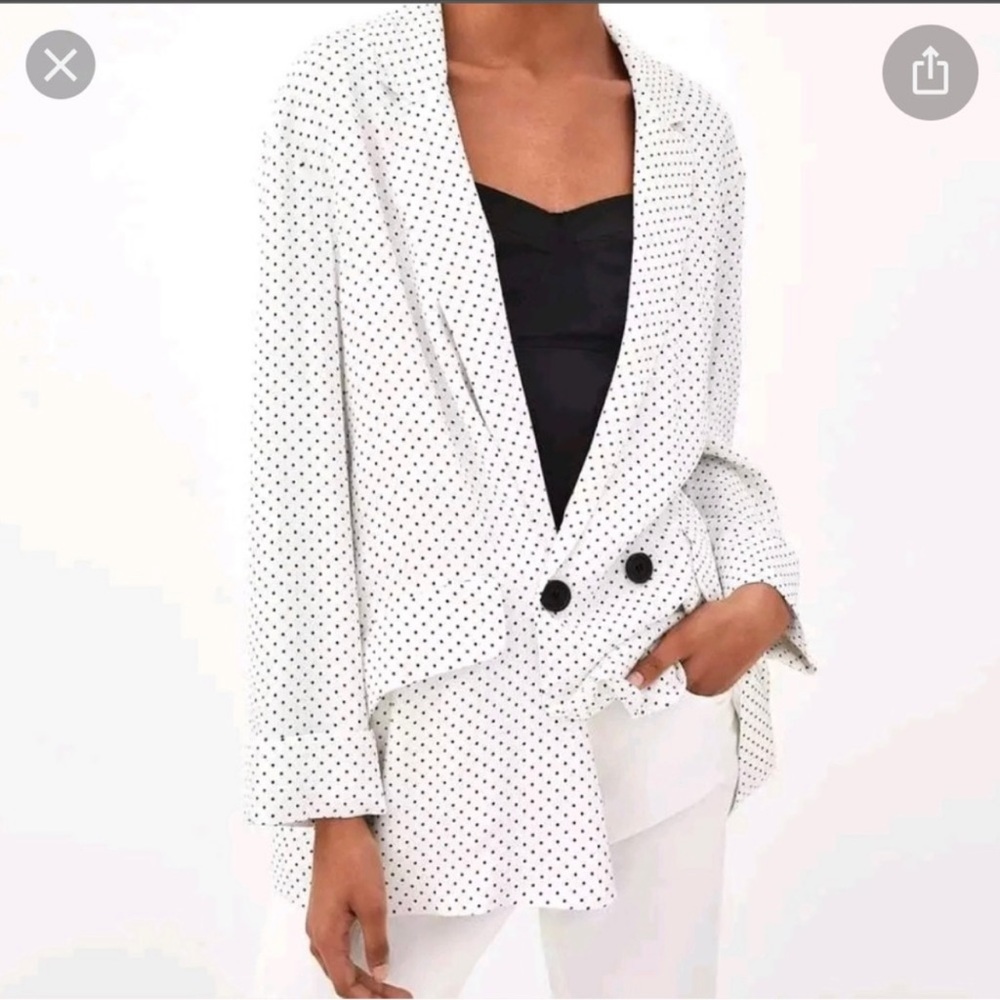 Zara TRAFALUC polka dot blazer